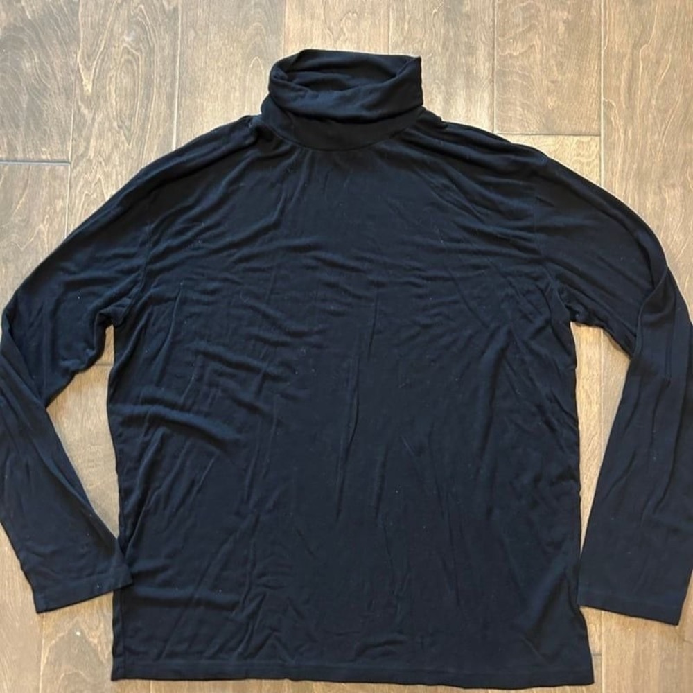 Longbida Women's Black Turtleneck Long Sleeve‎ Sweater- Size S